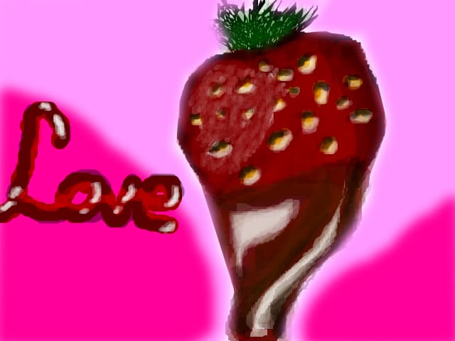 Love chocolate strawberry
