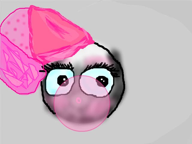 balon roz:>