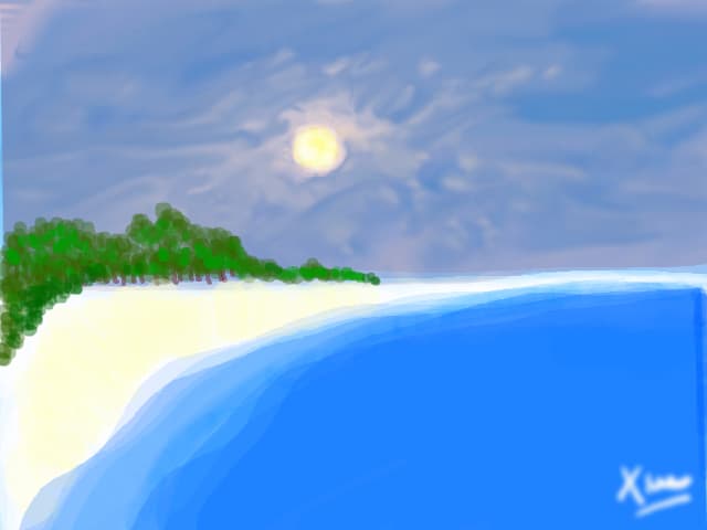 the beach
