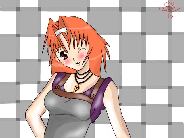 anime happy girl