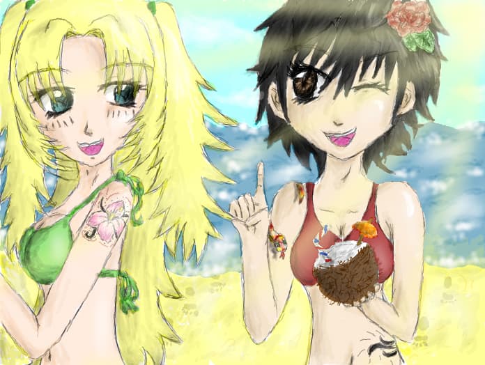 Anime summer girls