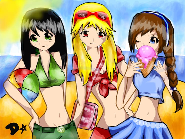 anime at the beach -pt concursul lui ally_chan