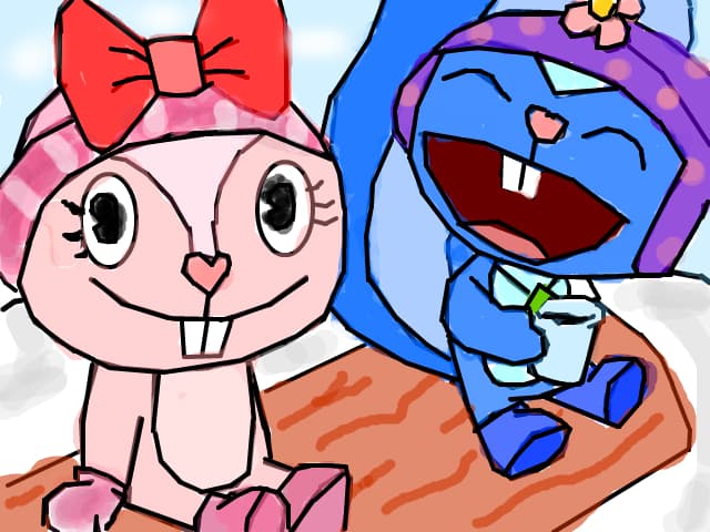 giggles and petunia