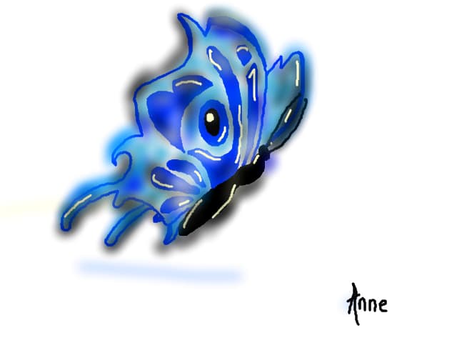 fluture albastru