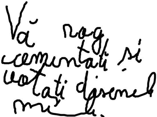 ce scrie acolo