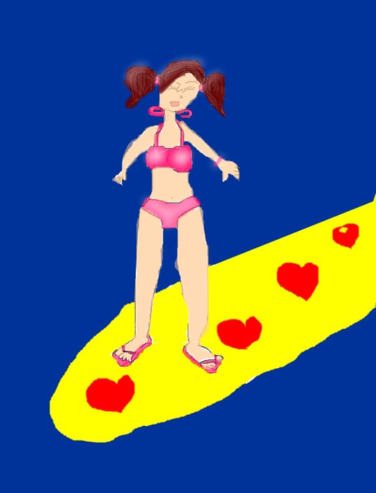 Fata facand Surf