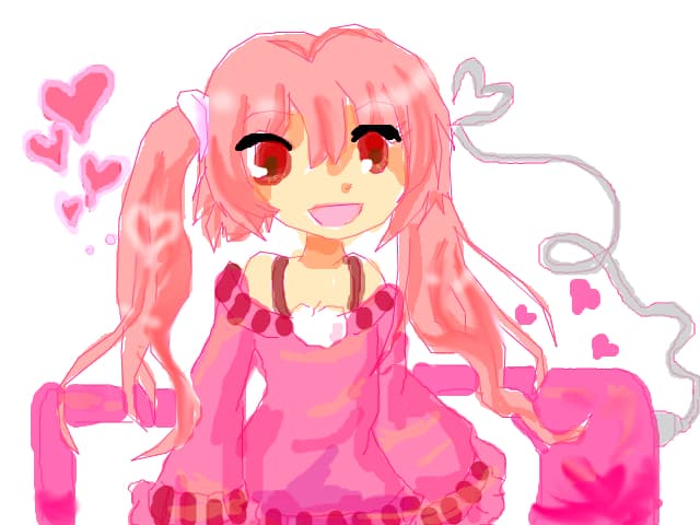 anime pink girl