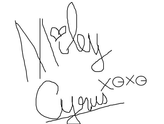 Autograful lui Miley Cyrus