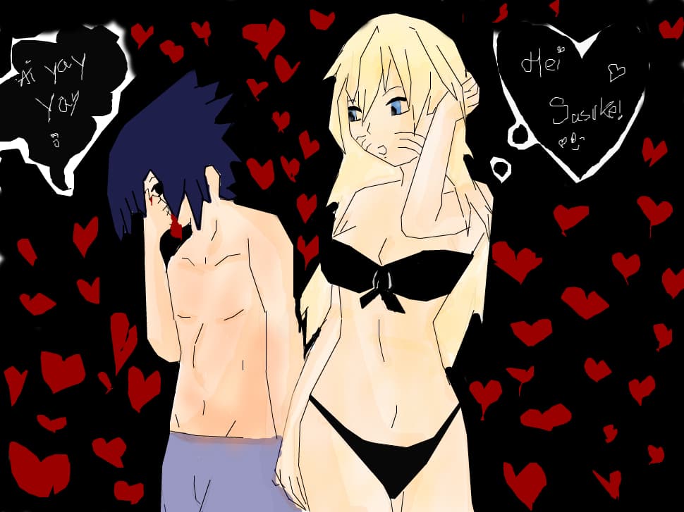 Hey sasuke la ce te uiti ma:))o inseli pe sakura:))
