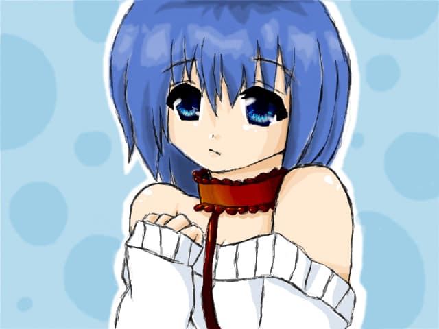 anime blue girl