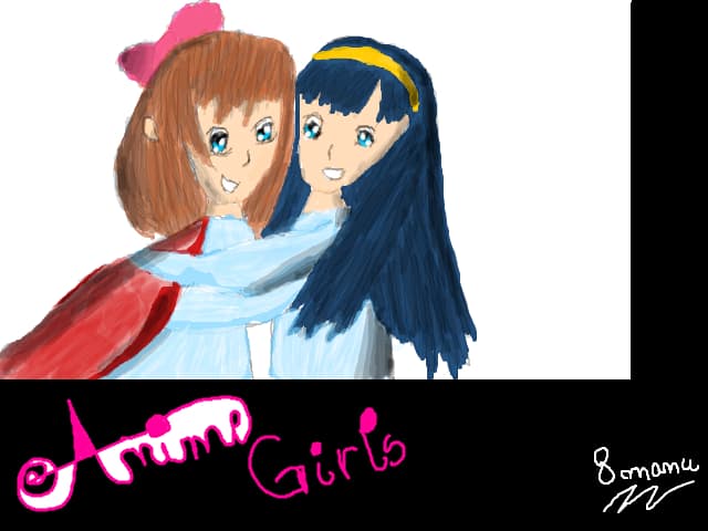 anime girls ,best friends