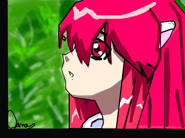 Nyuu,pink haired girl
