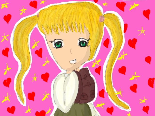 anime girl at school