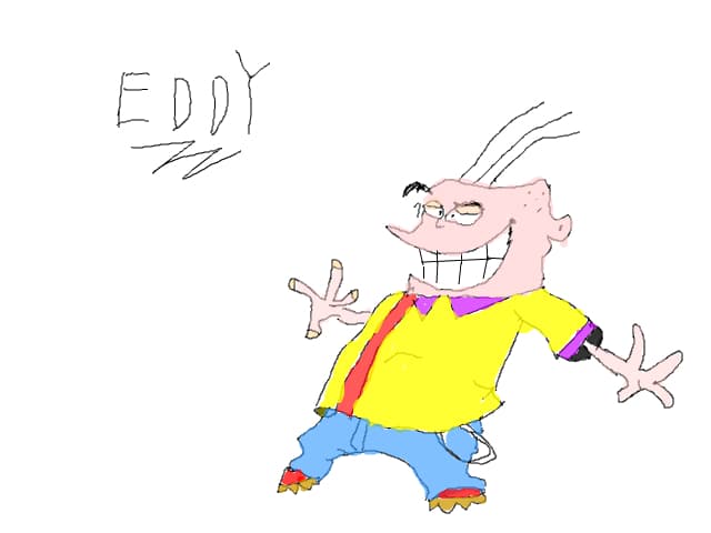 Eddy(colorat) al doilea desen cu tablita