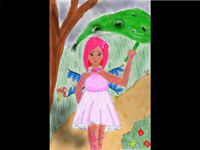 fairy in a rainy day
