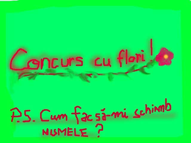 CONCURS CU FLORI!