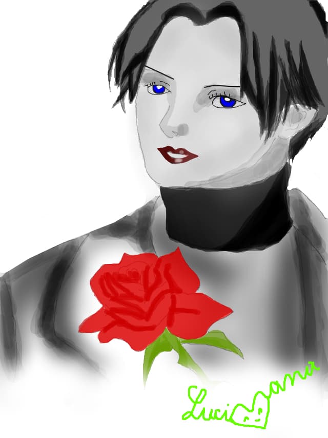boy and rose