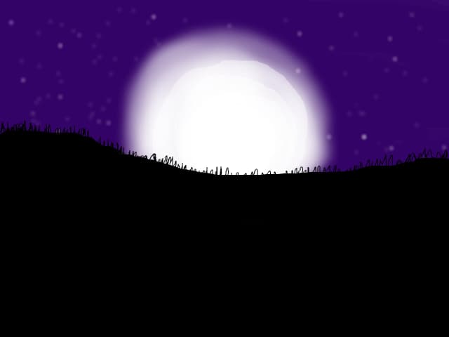 Luna in noapte