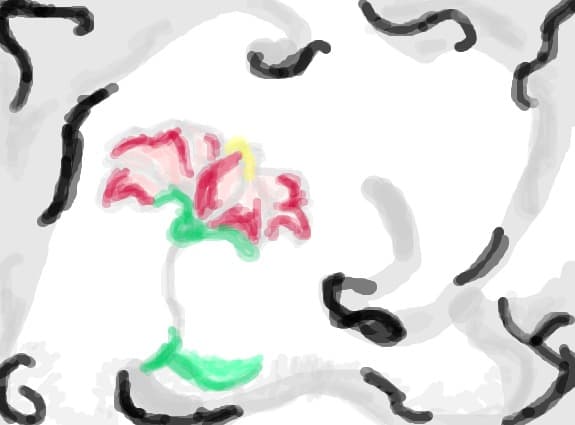 o floare aflata intr-un  labirind