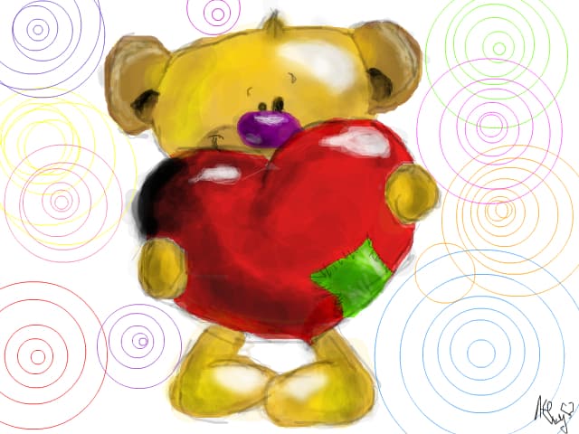 Bear with heart:x:)