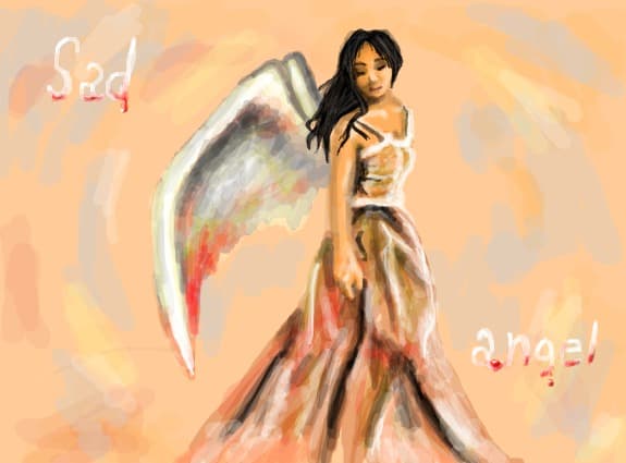 Sad angel!