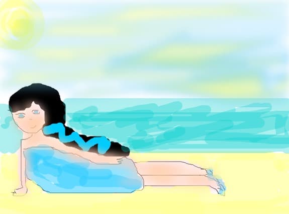 on the beach
