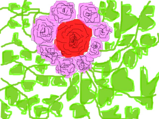 o floare din trandafiri