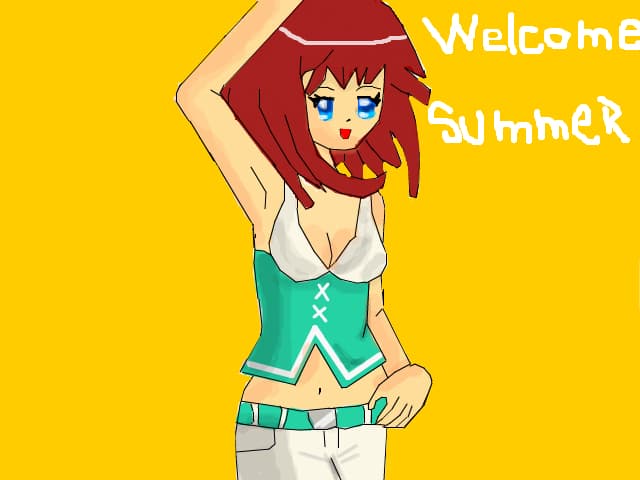 anime girl summer