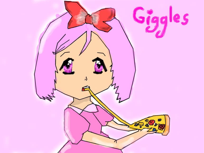 giggles mananca o pizza