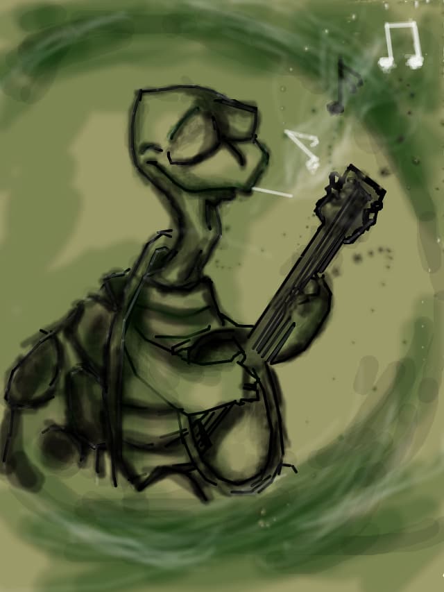 turtle - smoking, duuude..