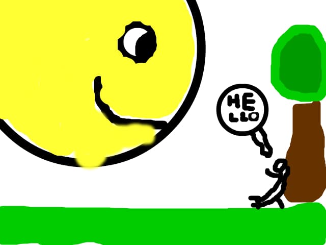 stickman intalneste soarele