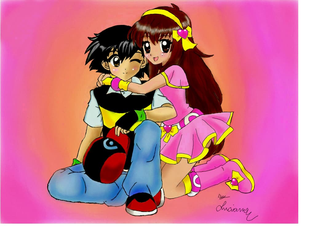 ash ketchum and...a girl