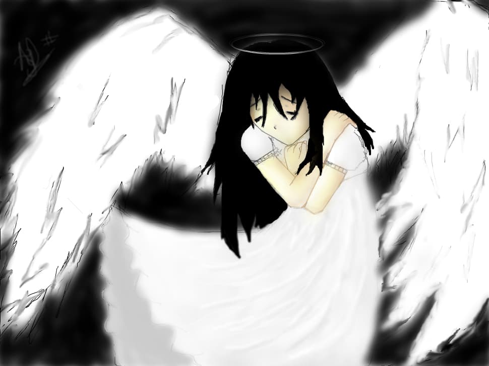 sad anime girl
