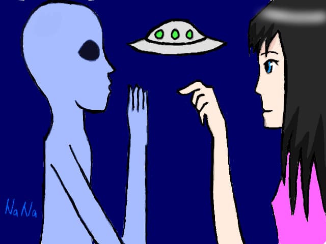 meet with an alien ^^ happy halloween