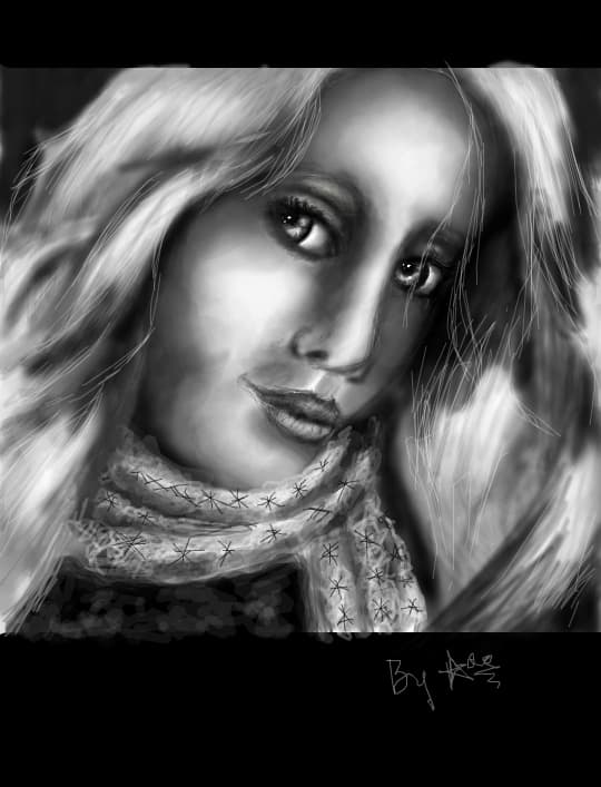 portret-mare se vede f bn,mic e oribilX_x