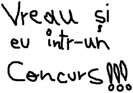 cine are concurs sa intru si eu?
