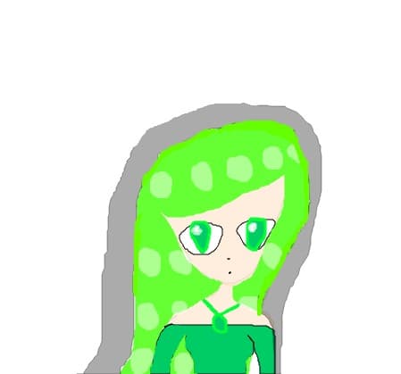 a green girl anime