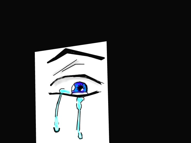 Anime Eye crying