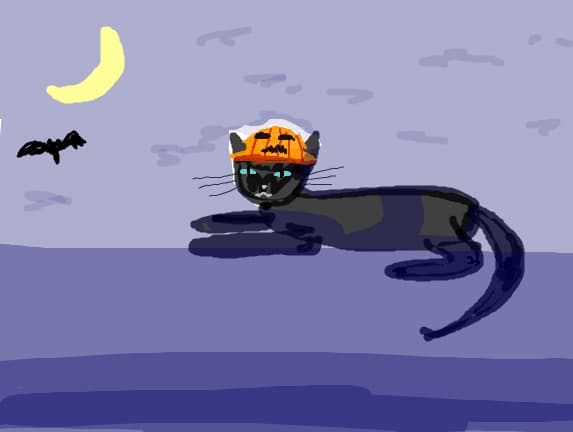pisica de halloween