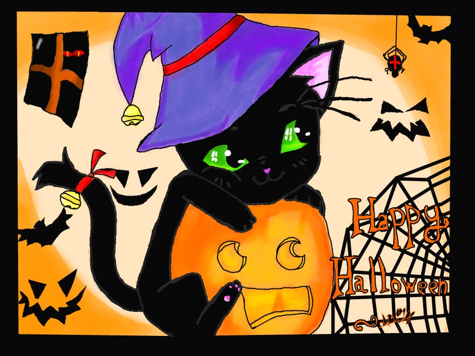 Happay halloween-pt al vedea colorat se vizualizeaza mareee