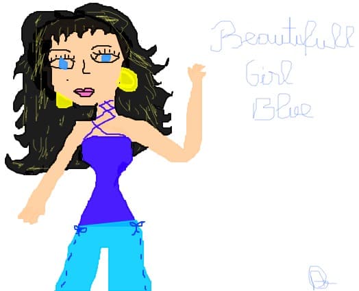 beautifull girl blue