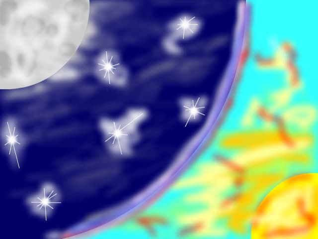 linia dintre luna si soare...