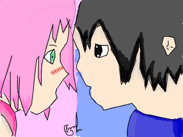 sakura and sasuke(mare se vede treminat[;);)]