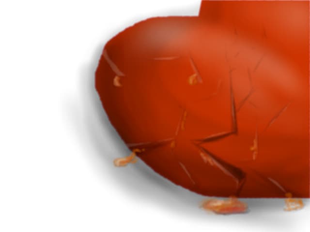 a cracked heart