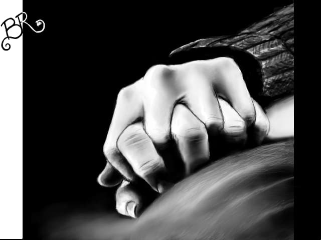 Your freezing hands are mine to hold,Together, holding you tight.
