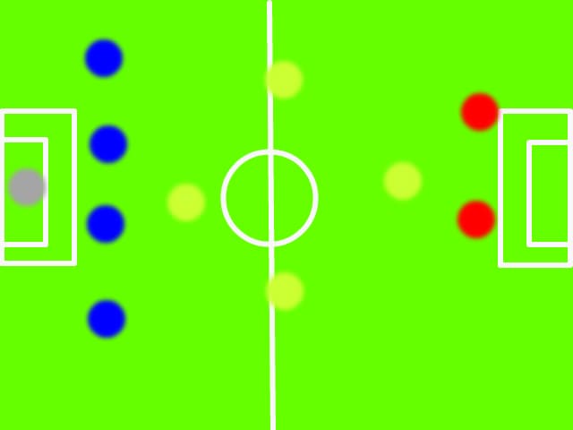 teren de fotbal cu posturi