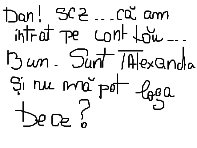 nu ma pot loga ... scz dan ca am intrat ..   bun ...