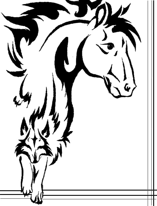horse-wolf tattoo
