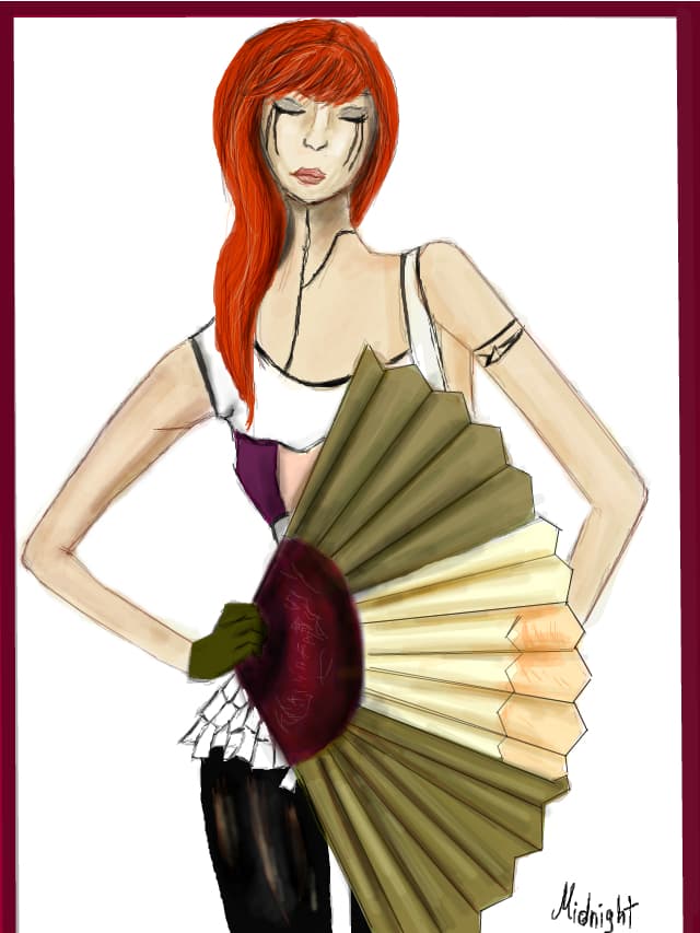 Lady with fan