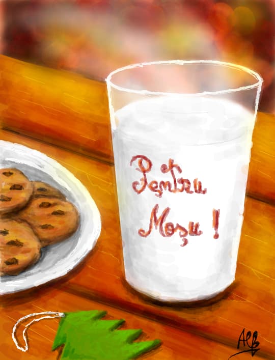 Lapte cald cu biscuiti :)
